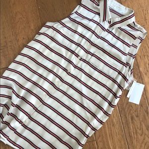 Equipment sleeveless silk tunic shirt